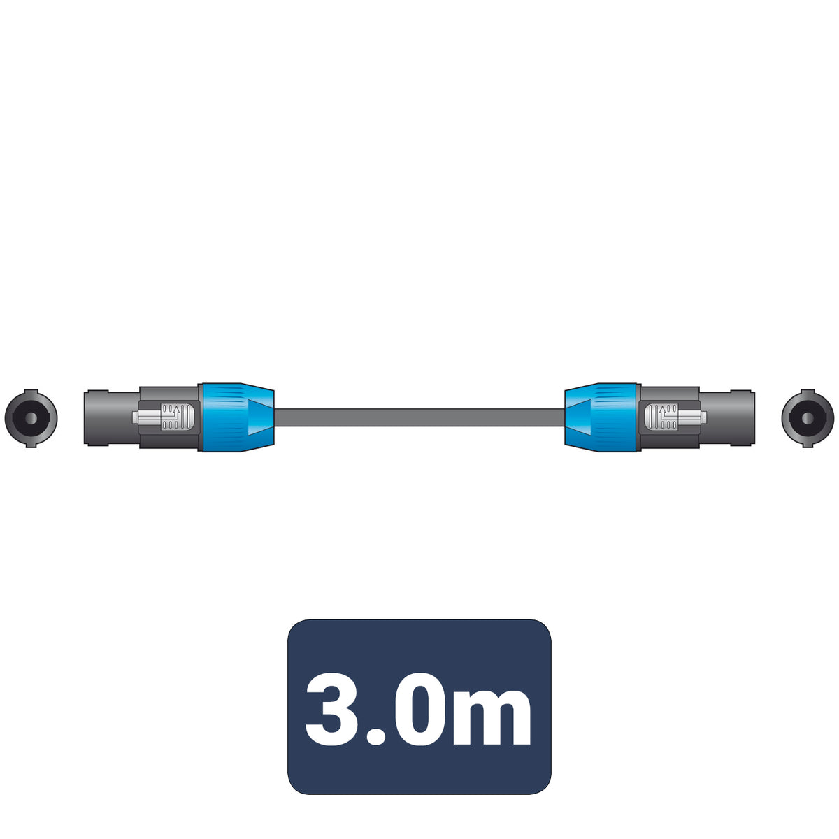 Essential Speaker Lead Spk Plug - Spk Plug 3.0m