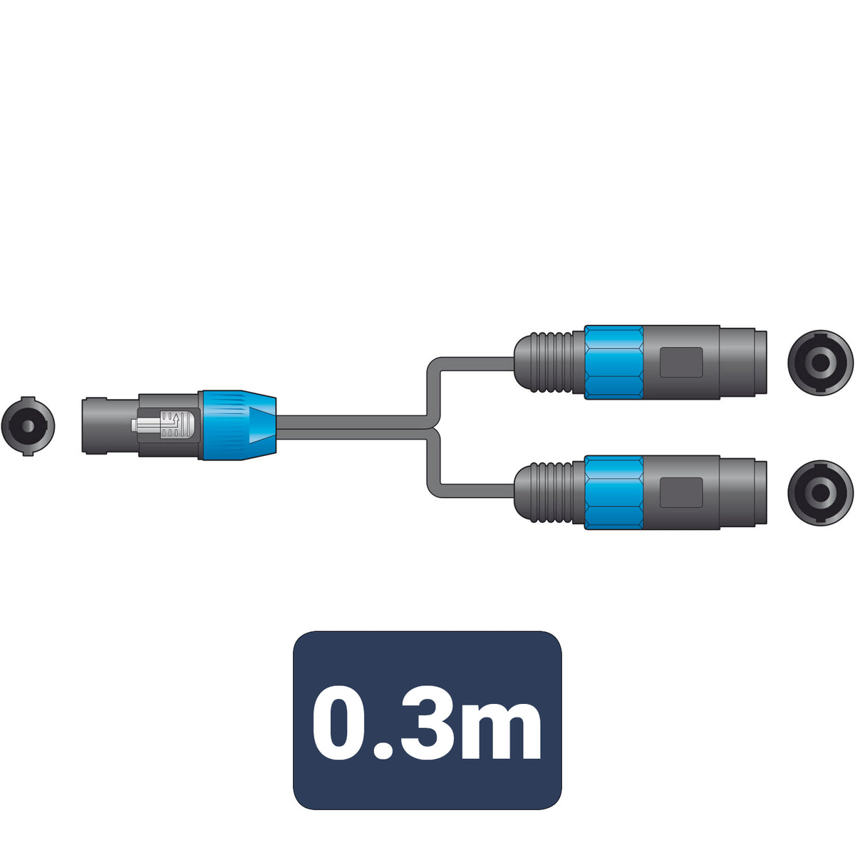 Classic Speaker Splitter Lead 0.3m