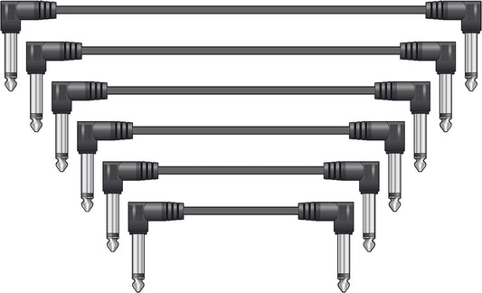 Classic Audio Patch Lead Set Black 6 pcs 0.5m