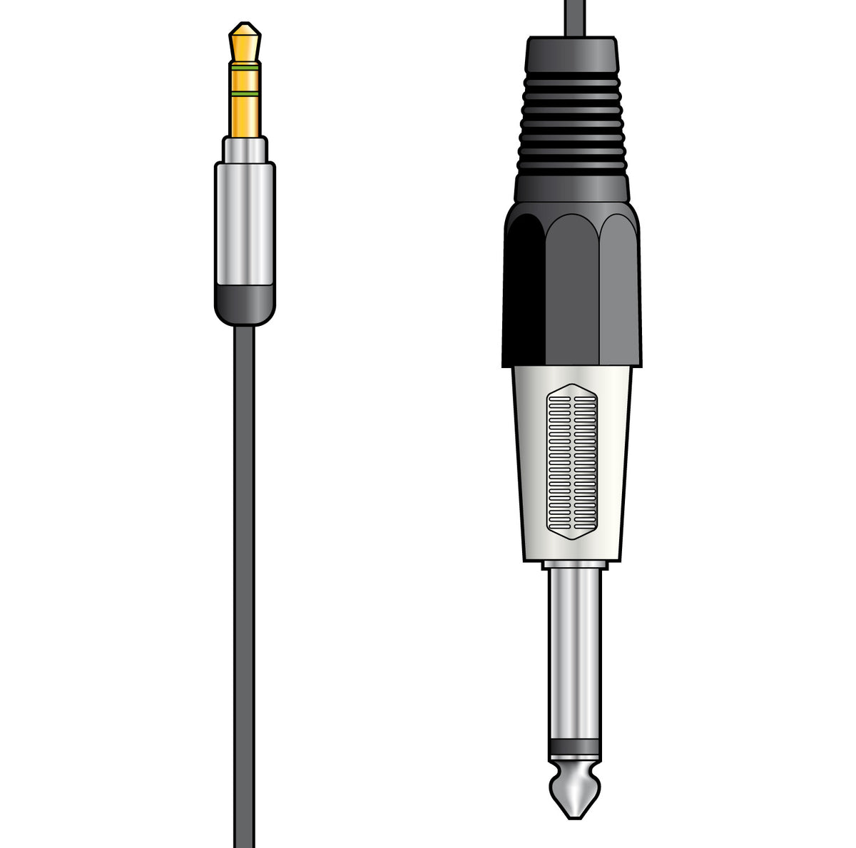 Classic Audio Lead 3.5mm Jack - 6.3mm Jack 1.5m