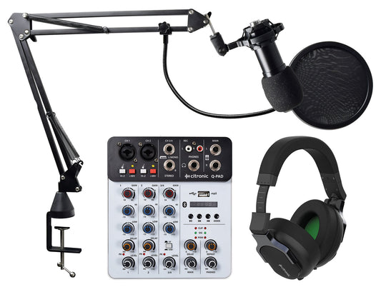 Q-PAD Home Podcast Studio Bundle