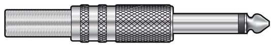 6.3mm mono plug, metal