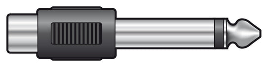 Adaptor 6.3mm Mono Jack Plug - RCA Socket