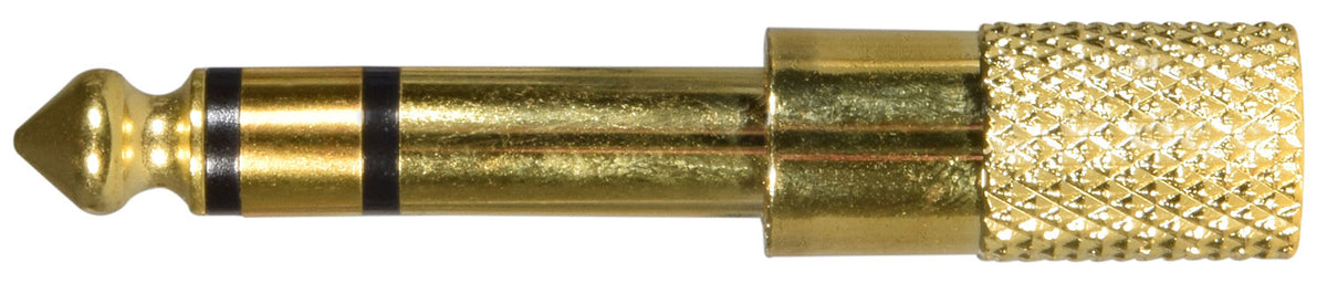 Adaptor 6.3mm Stereo Jack Plug - 3.5mm Stereo Jack Socket