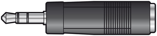 Adaptor 3.5mm Stereo Jack Plug - 6.3mm Stereo Socket