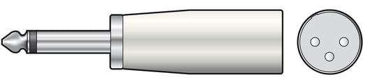 Adaptor 6.3mm Mono Plug - XLR Male