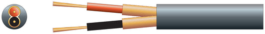 2 core, 2 x 20/0.1mm, 2 x 51/0.1mm, 6.5mmØ, Black, 100m