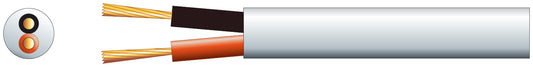 Hi Flex Double Insulated Speaker cable, 2 x (24 x 0.2mmØ) White