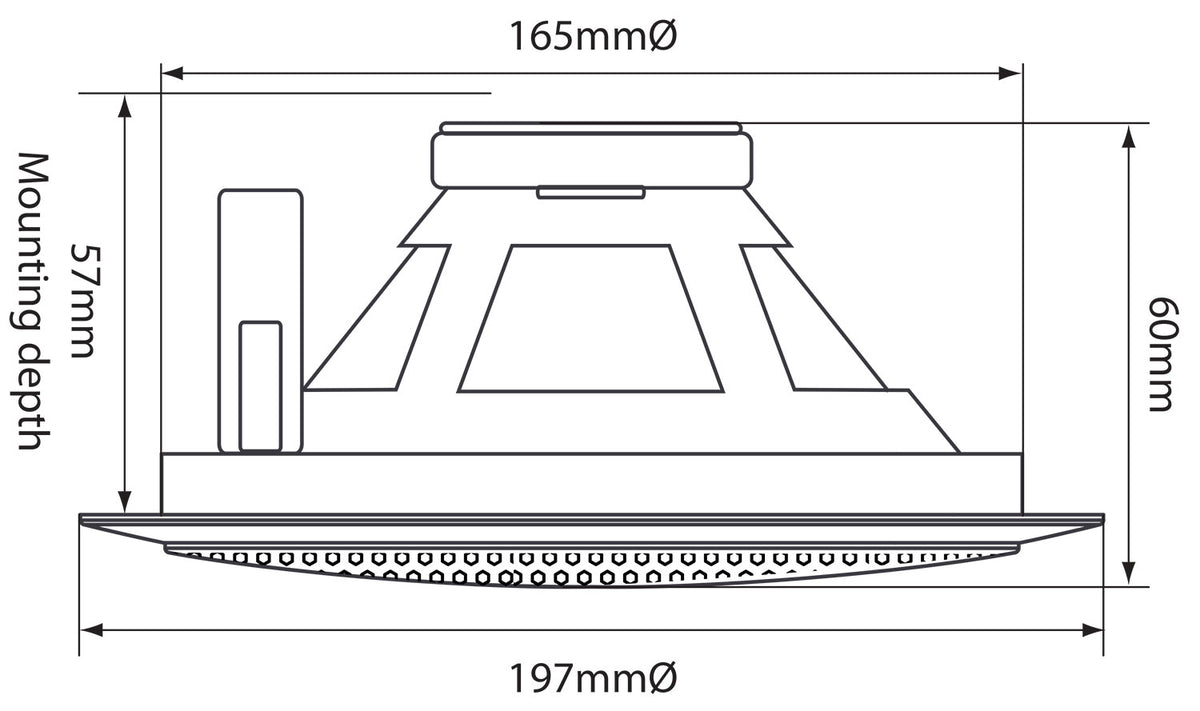 Metal Quick Fit 100V Ceiling Speakers