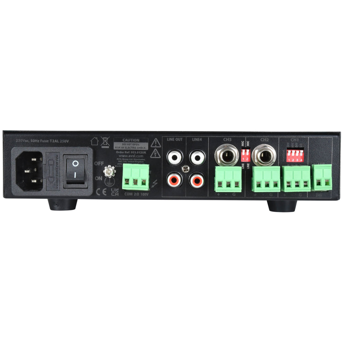 UA Series Compact 100V Mixer-Amplifiers
