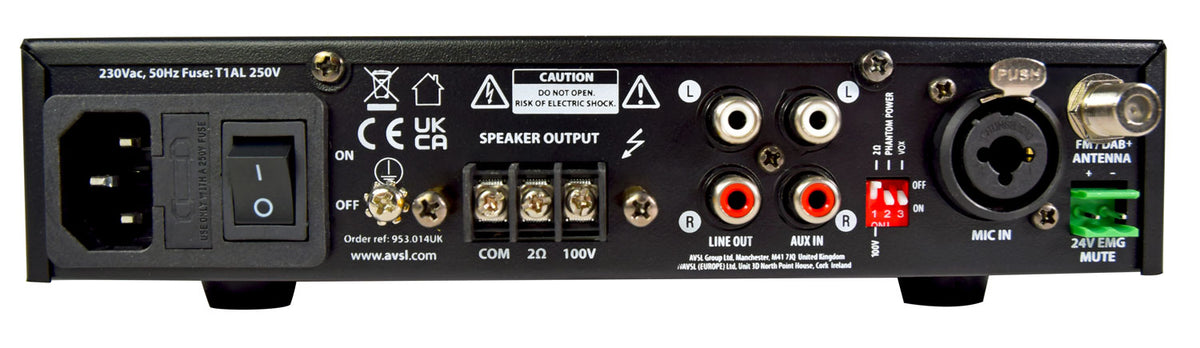 UX Series Compact 100V Mixer-Amplifiers