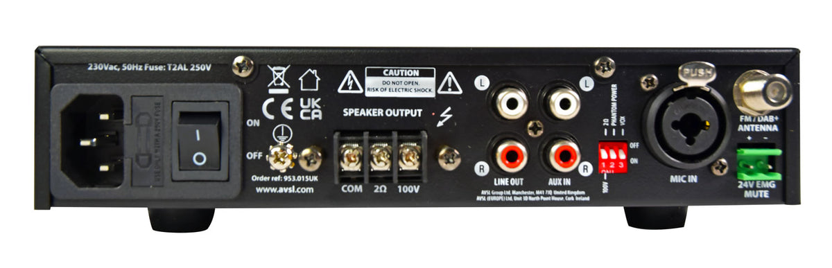 UX Series Compact 100V Mixer-Amplifiers