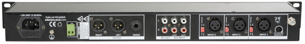 MM321 Rack Mixer + BT/USB/FM Player