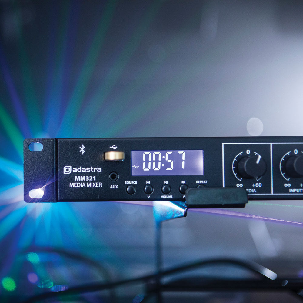 MM321 Rack Mixer + BT/USB/FM Player