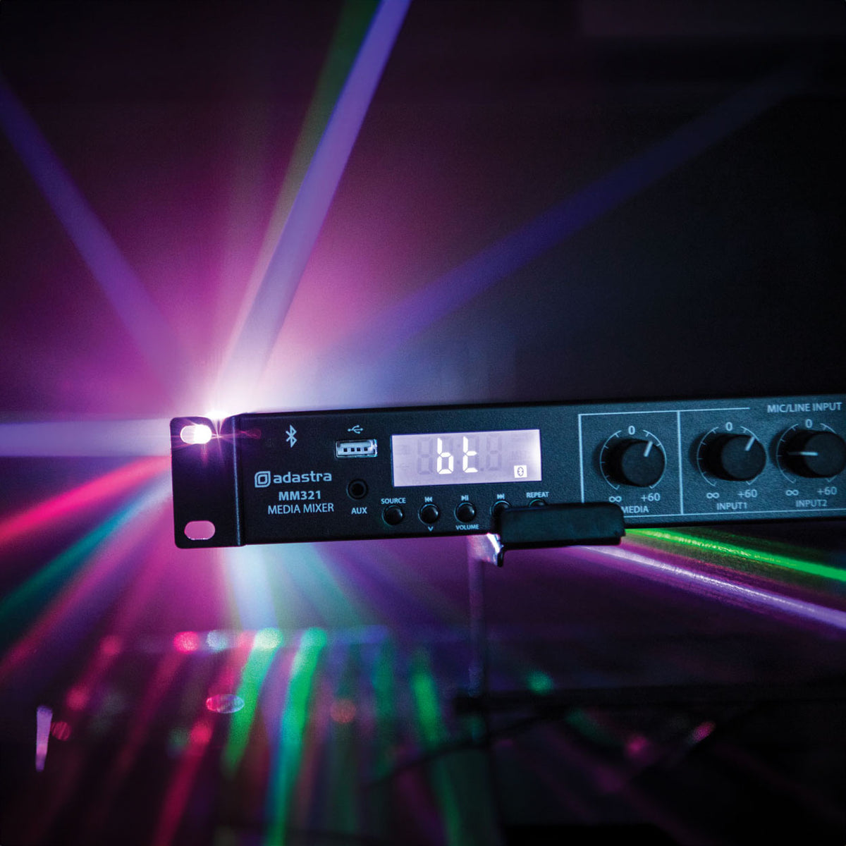 MM321 Rack Mixer + BT/USB/FM Player
