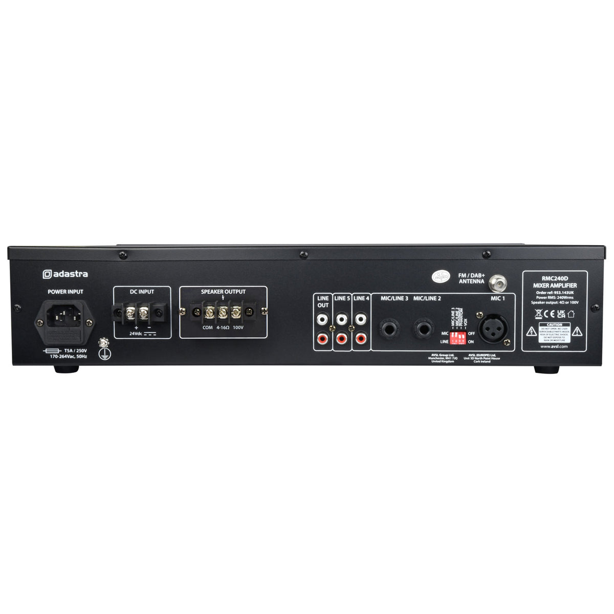 RMC-series Mixer-Amps 100V with CD, DAB+, BT and mp3 Player