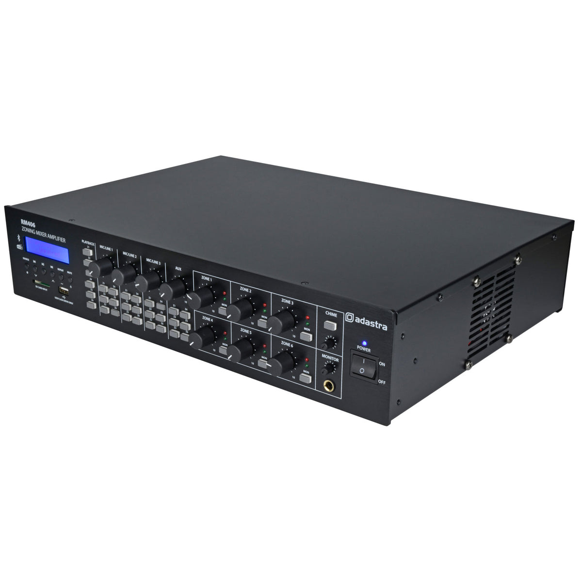 RM406 100V Mixer Amplifier 6 x 40W + USB/SD/FM/Bluetooth