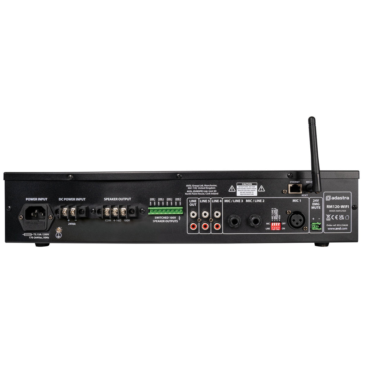 RM-series 100V Mixer-Amplifier with WiFi