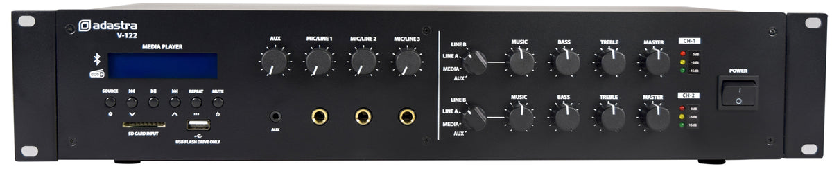 V-series Dual Zone 100V Mixer-Amplifiers