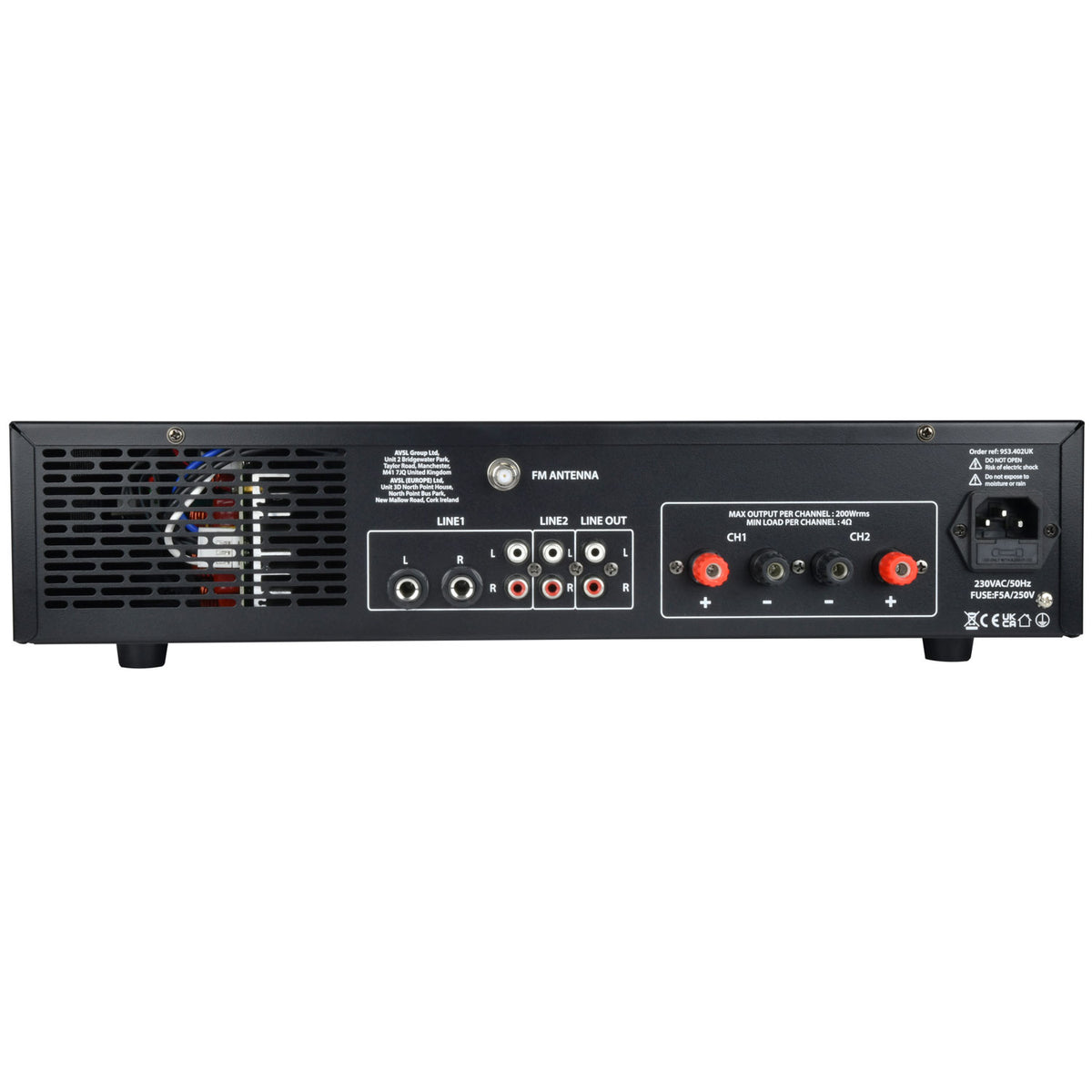 A2 Stereo PA Amplifier 2 x 200W