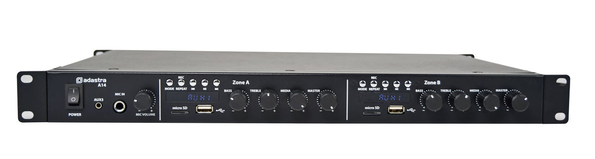 A14 Dual Stereo Mixer-Amplifier 4 x 160W