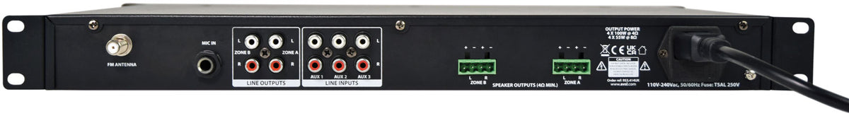 A14 Dual Stereo Mixer-Amplifier 4 x 160W