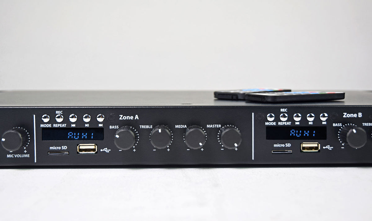 A14 Dual Stereo Mixer-Amplifier 4 x 160W