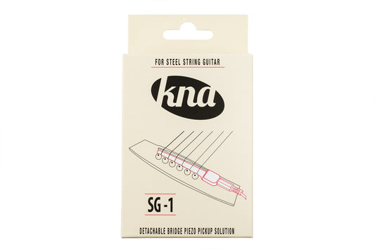 KNA SG-1 steel-string guitar pickup retail packaging