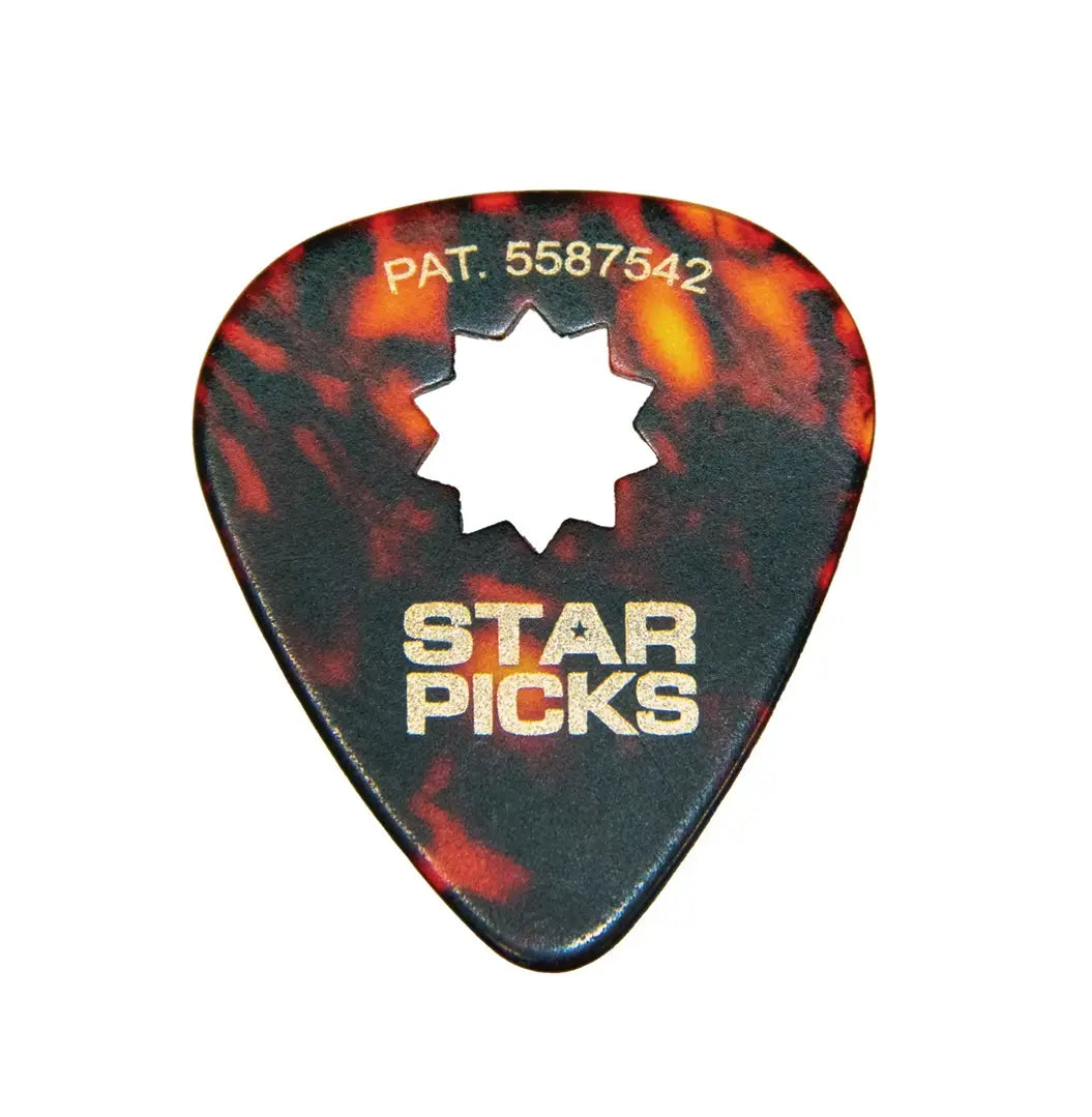 Star Picks tortoiseshell plectrum - representative single pick, pack contains 12