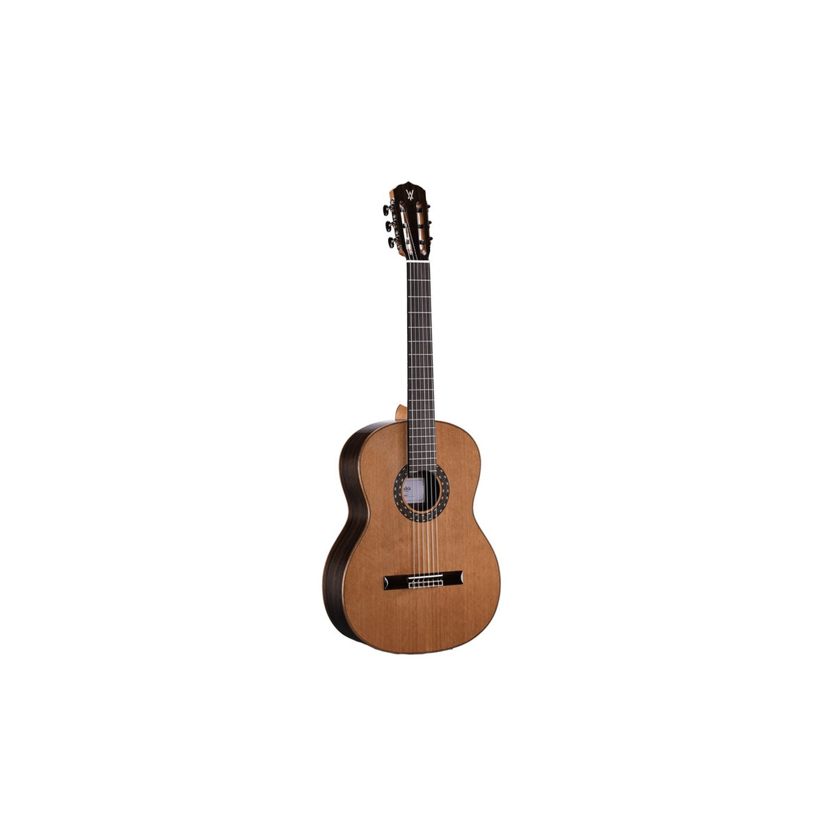 Vedra Model 5 Solid Cedar Rosewood Classical Nylon-String Guitar – Natural Gloss, front view