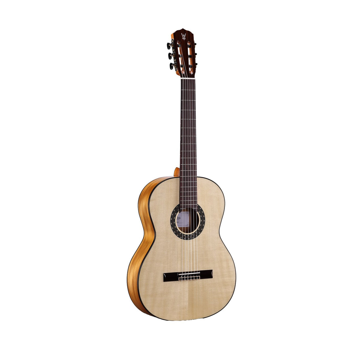 Vedra Model 5F Solid Spruce Flamenco Nylon-String Guitar – Natural Gloss, front view