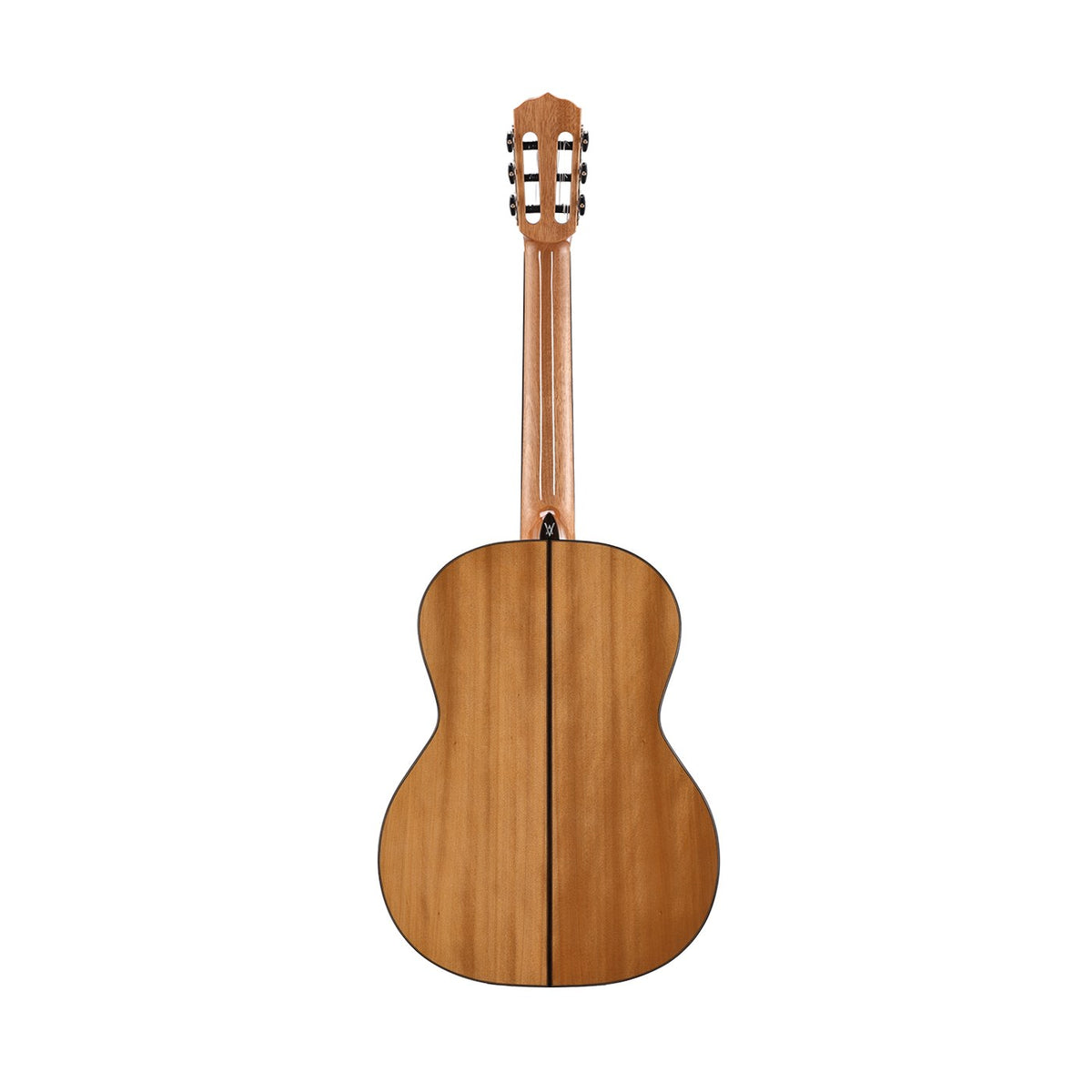 Vedra Model 5F Solid Spruce Flamenco Nylon-String Guitar – Natural Gloss, rear view