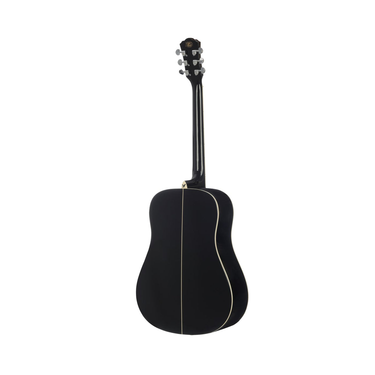 Washburn D5 Apprentice Dreadnought Acoustic Guitar – Black – angled back view