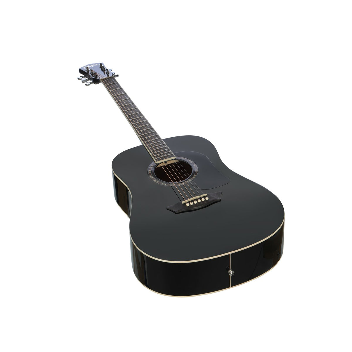 Washburn D5 Apprentice Dreadnought Acoustic Guitar – Black – body close-up