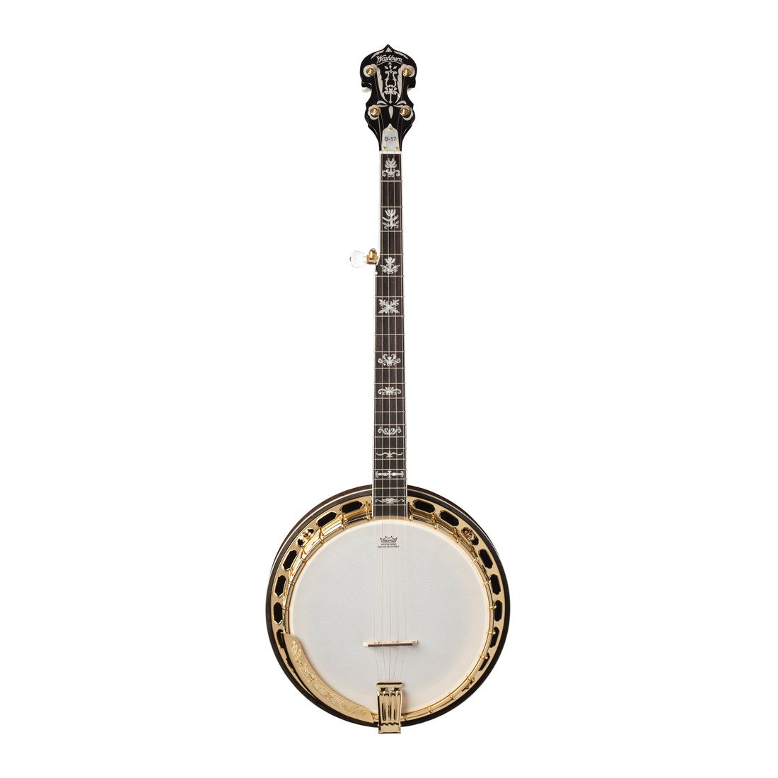 Washburn B17 Americana 5-String Banjo with Hard Case – Tobacco Sunburst – full instrument view
