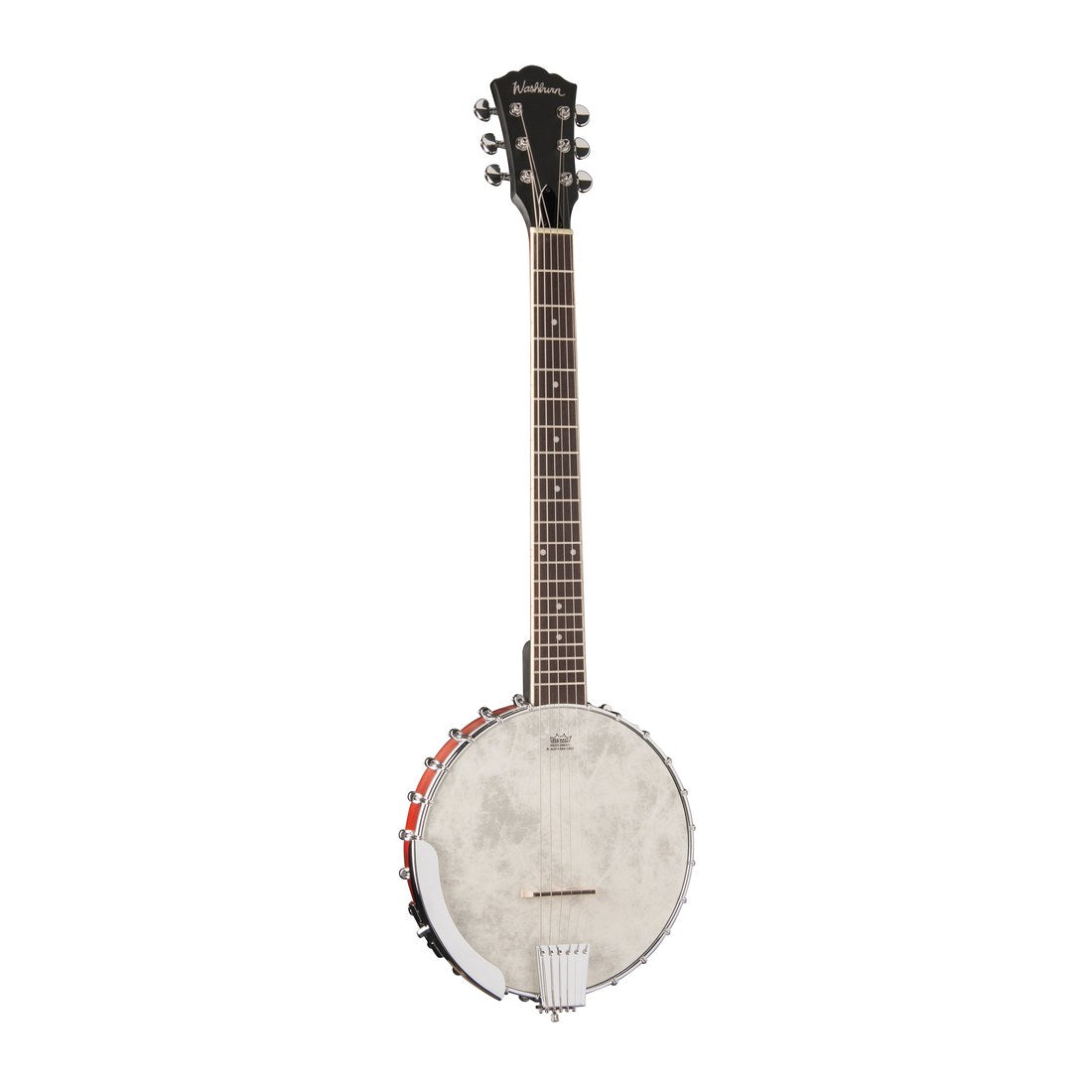 Washburn B6 Americana 6-String Open-Back Banjo – Natural Matte – full instrument view