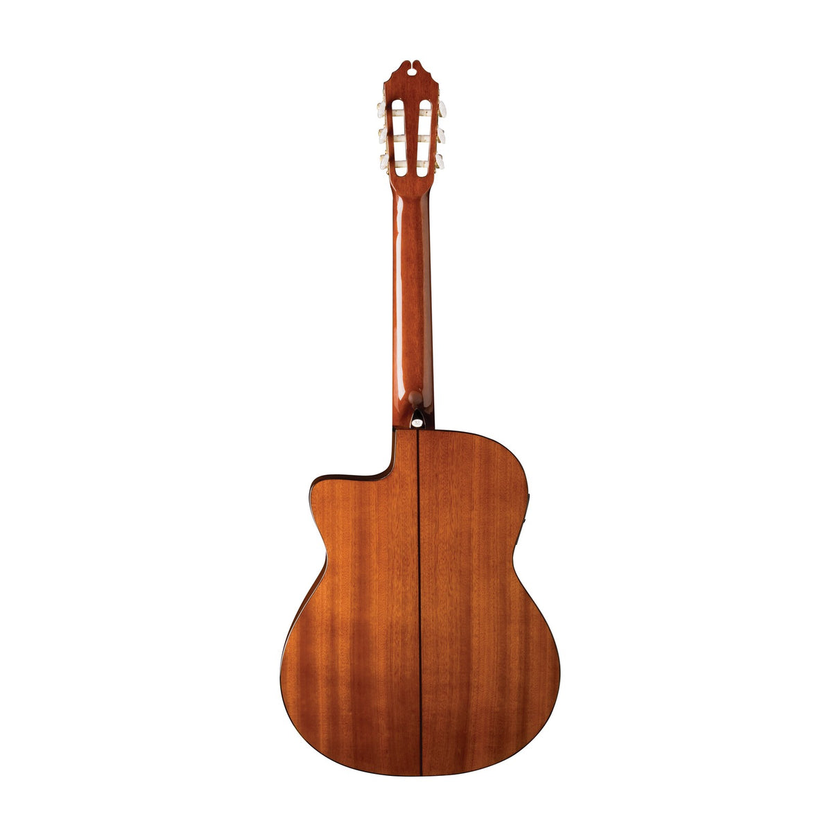 Washburn C5CE Classical Cutaway Nylon-String Acoustic-Electric Guitar – Natural – rear view