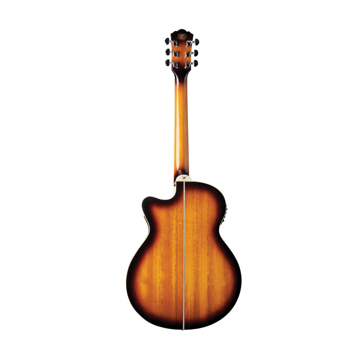 Washburn EA15 Festival Mini Jumbo Acoustic-Electric Guitar – Tobacco Sunburst – rear view