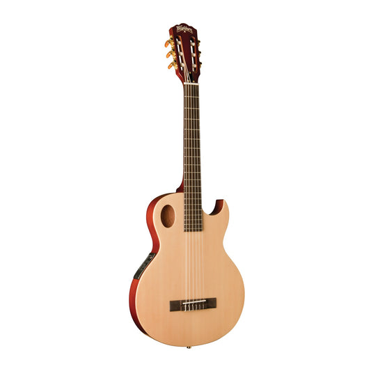 Washburn EACT42S Festival Thinline Nylon-String Acoustic-Electric Guitar – Natural – full instrument front view