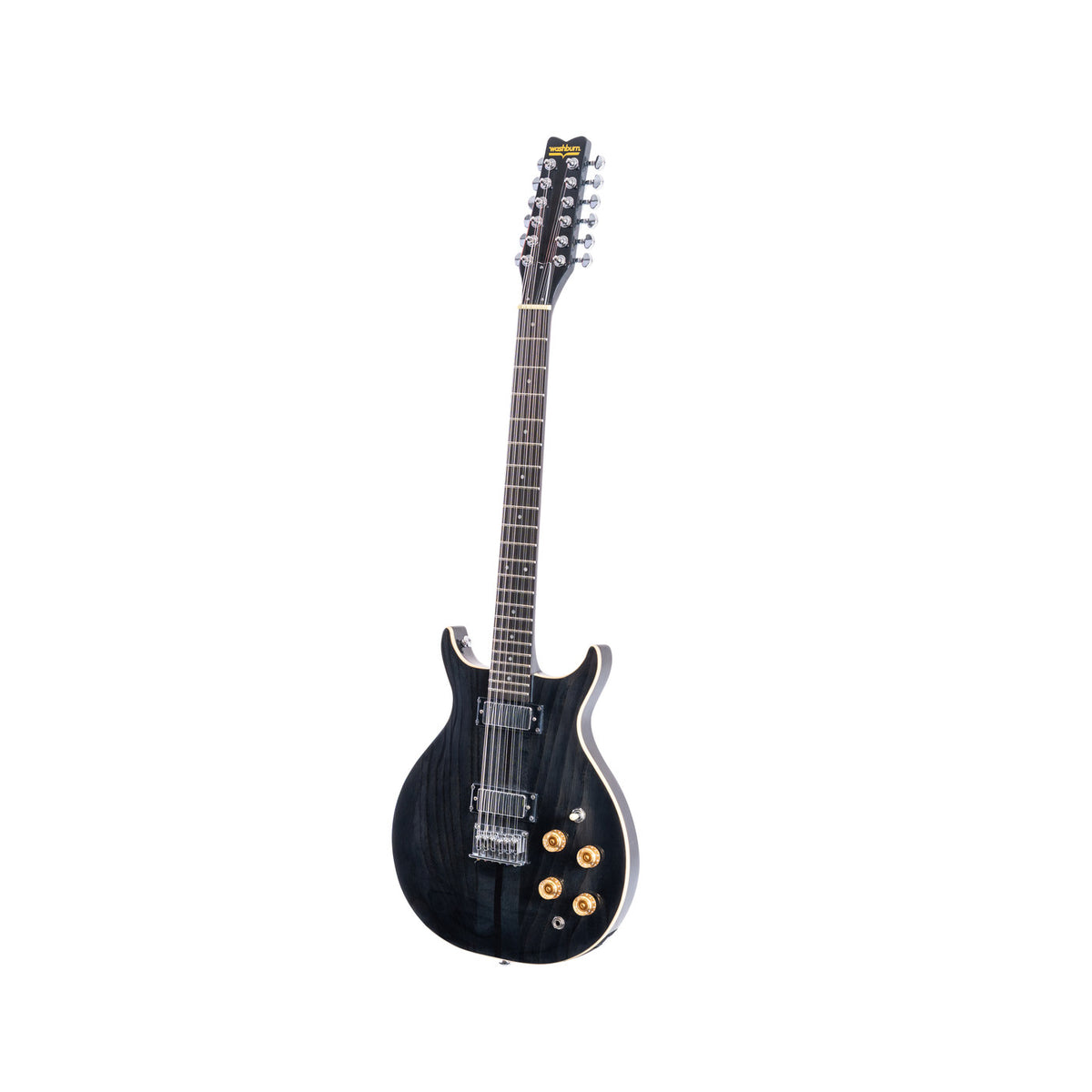 Washburn H12TB Hawk 12-String Electric Guitar – Trans Black – detail view 1