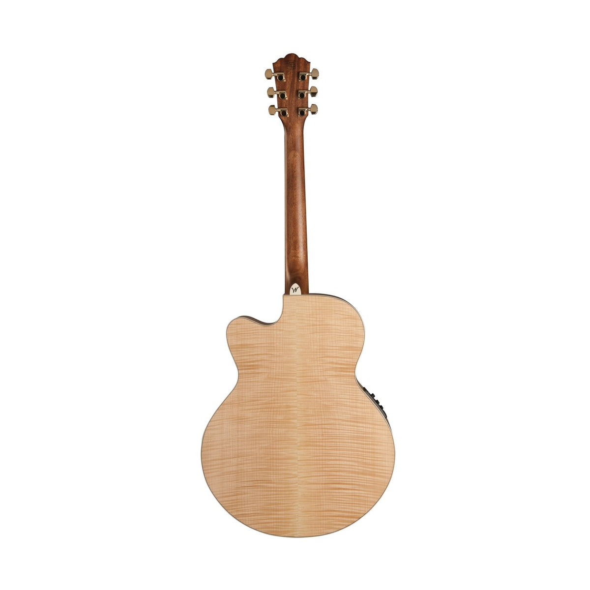 Washburn J40SCE Heritage Jumbo Acoustic-Electric Guitar – Natural Gloss – full rear