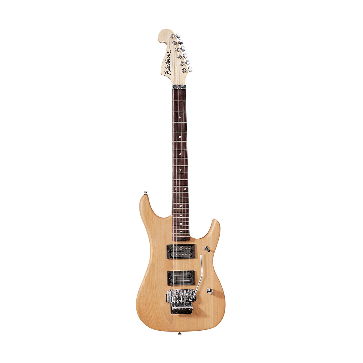 Full-length front view of Washburn N2 Nuno Bettencourt Signature Electric Guitar – Natural Matte