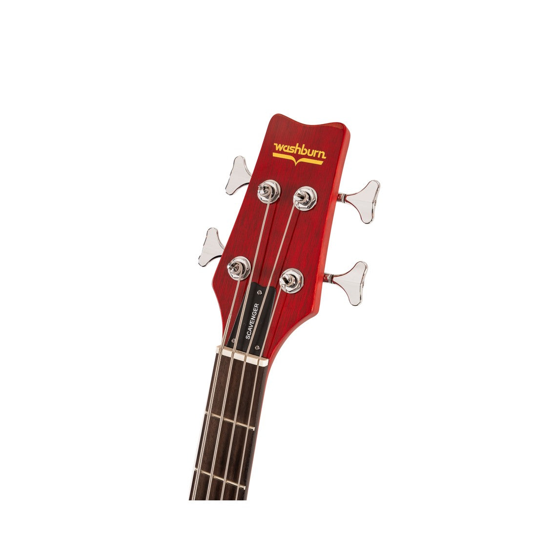 Washburn SB4R Scavenger Electric Bass – Ruby Red – headstock front
