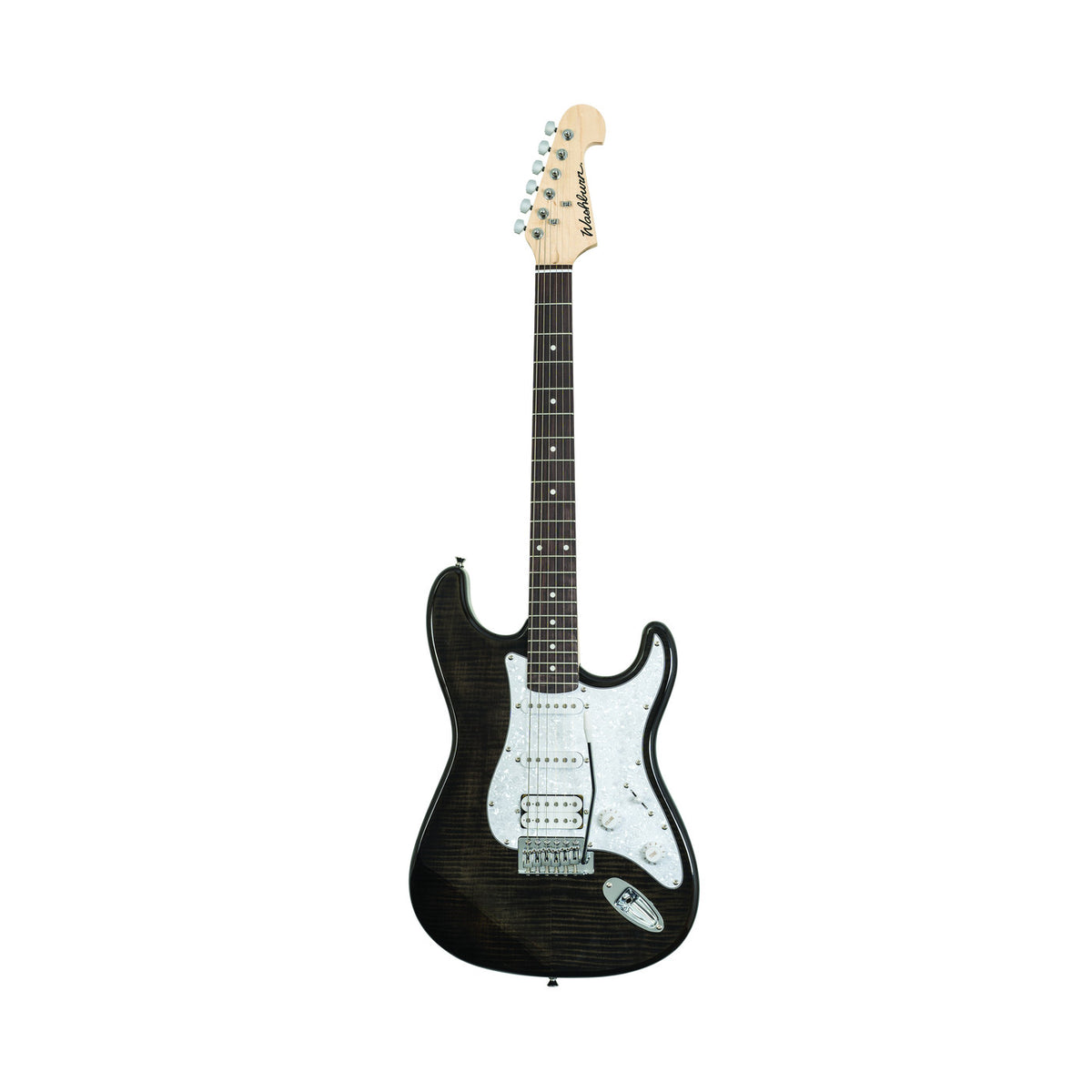Washburn SDFTB Sonamaster Deluxe Electric Guitar – Trans Black – full guitar