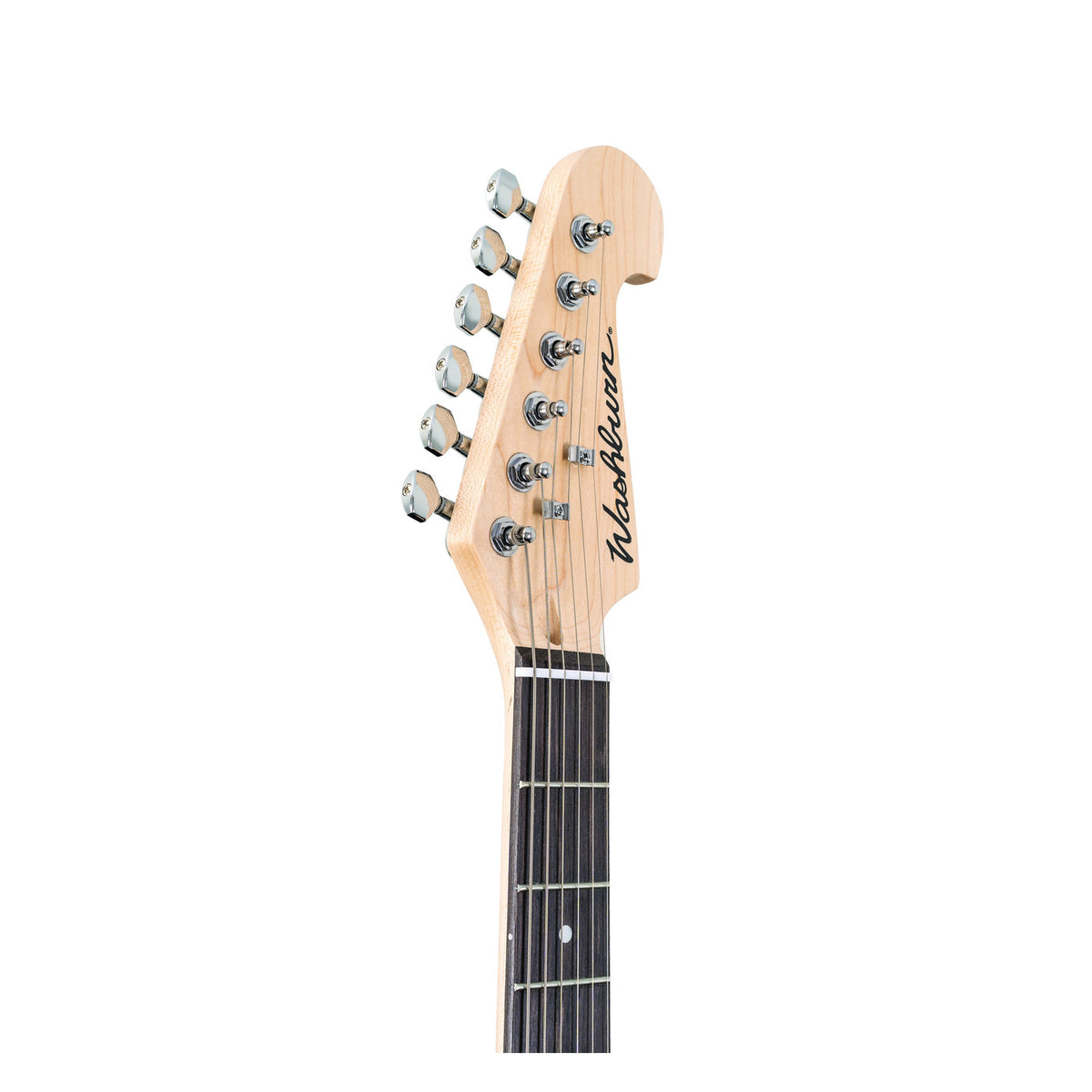 Washburn SDFTB Sonamaster Deluxe Electric Guitar – Trans Black – detail view 3