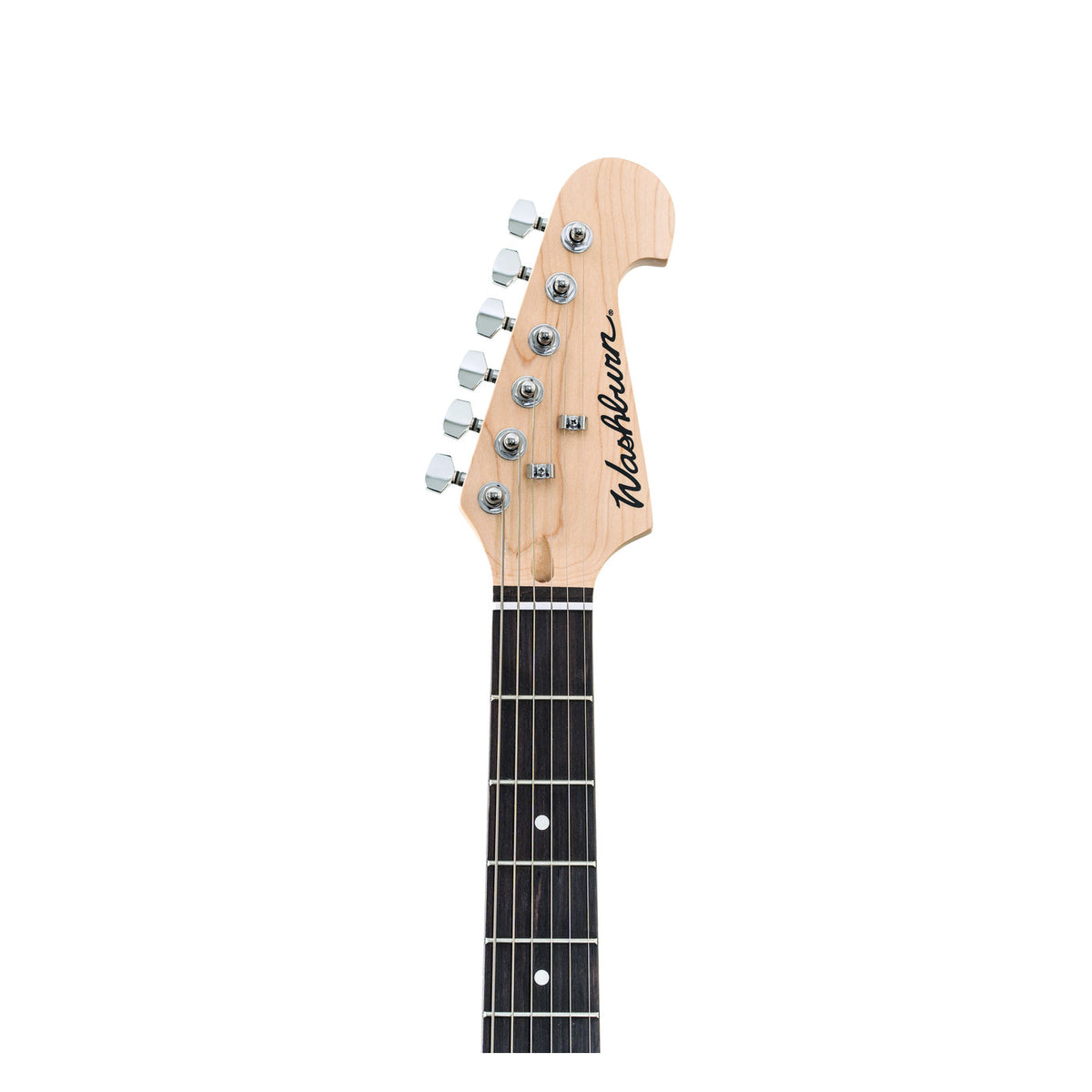 Washburn SDFTB Sonamaster Deluxe Electric Guitar – Trans Black – detail view 4