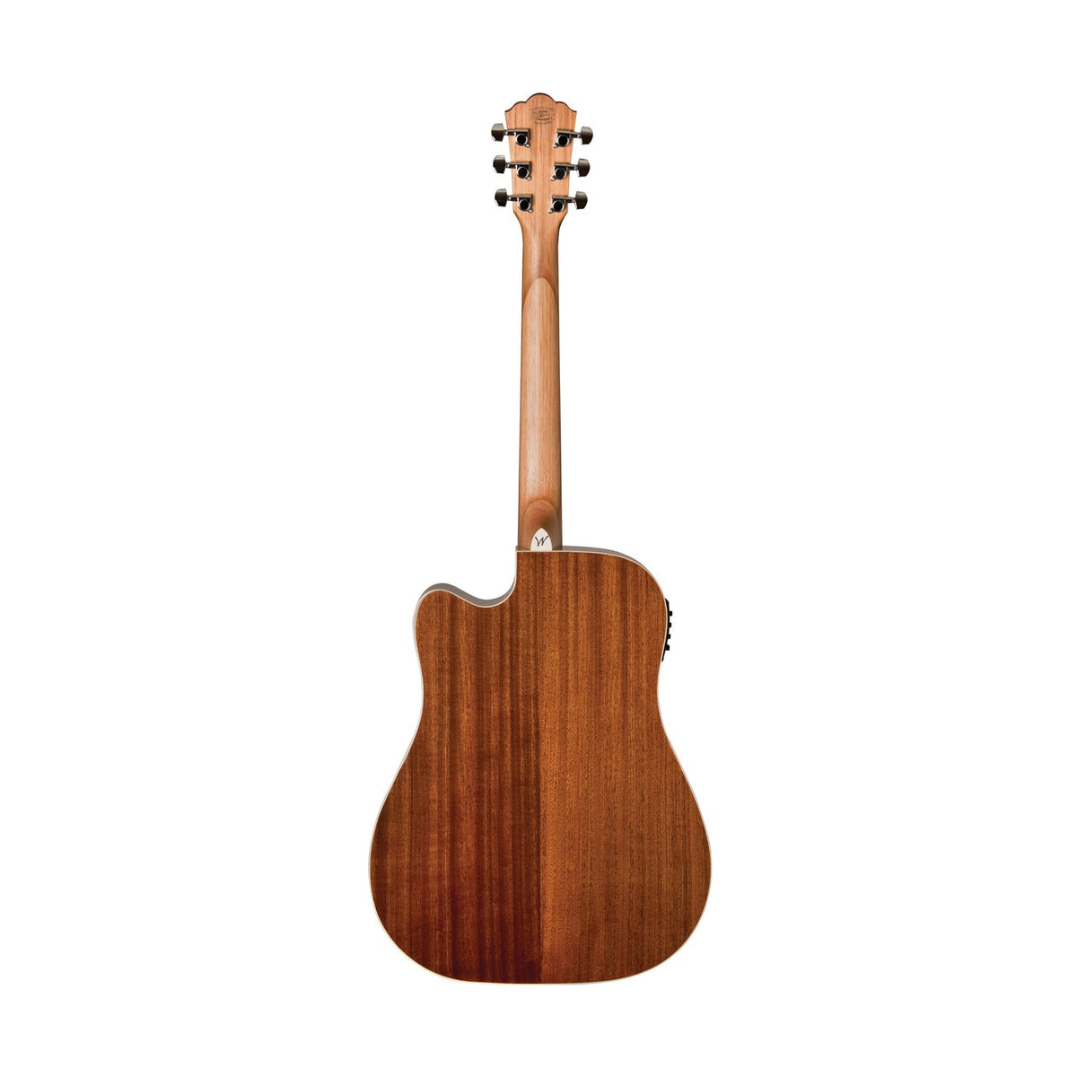 Washburn D7SCE Harvest Dreadnought Cutaway Acoustic-Electric Guitar – Natural Gloss – full back