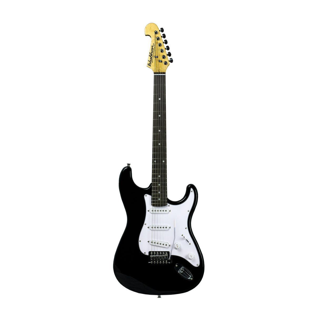 Washburn WS300B Sonamaster Electric Guitar – Black – front full-length view