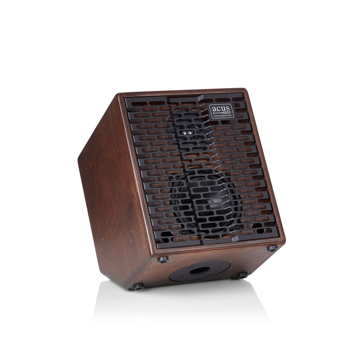 Acus SIMON 5 wood acoustic amplifier tilted front view