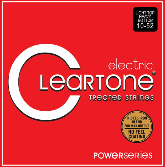Cleartone Electric Power Series Light Top/Heavy Bottom 10-52 Guitar Strings packet